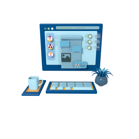 Onlinekommunikation  3D Icon