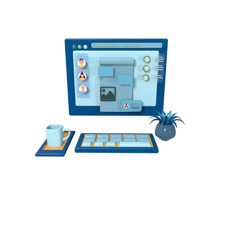 Onlinekommunikation  3D Icon