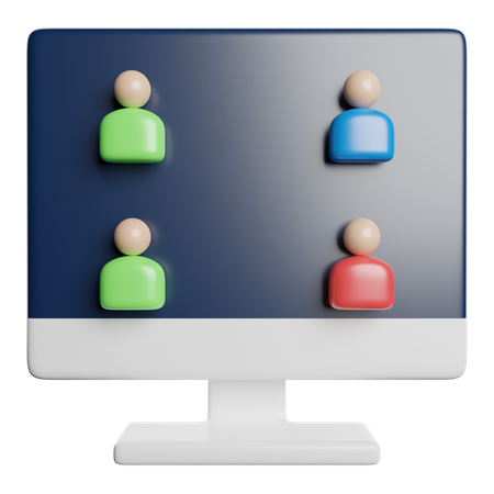 Online-Konferenz  3D Icon