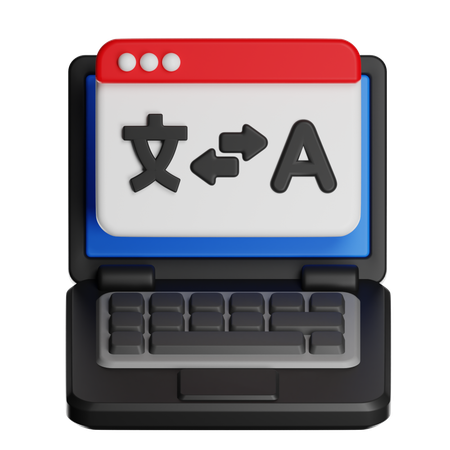 Online Language Translate  3D Icon