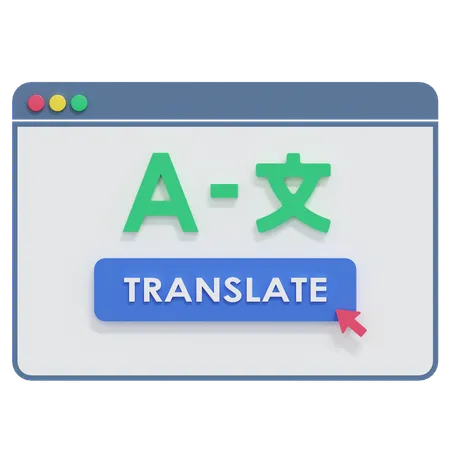 Web Online Translation Site Language Learning 3 D Icon Illustration 3D Icon