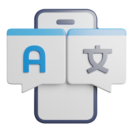 Online Language Translator  3D Icon
