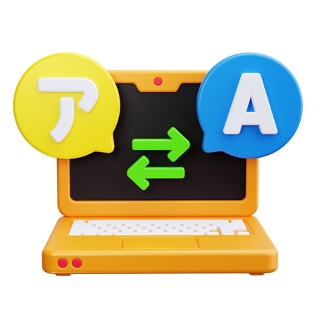 Online Language Translator  3D Icon