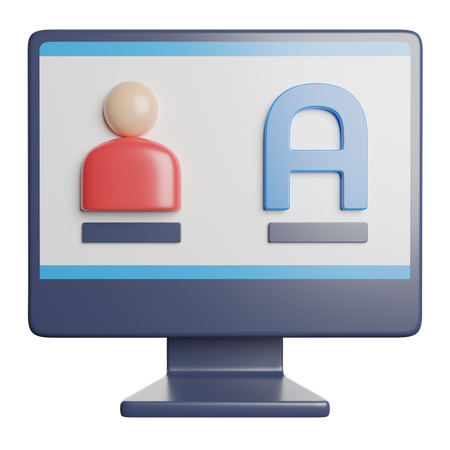 Online Language Translator  3D Icon