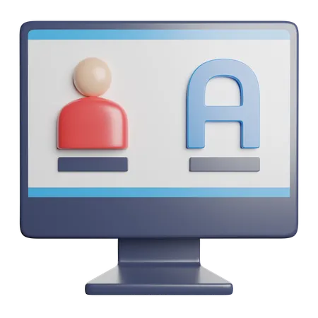 Online Language Translator  3D Icon