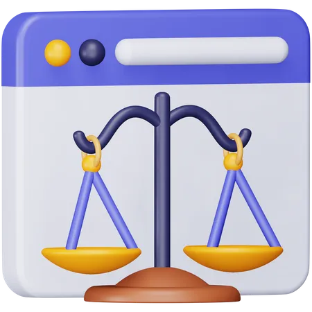 Online Law  3D Icon