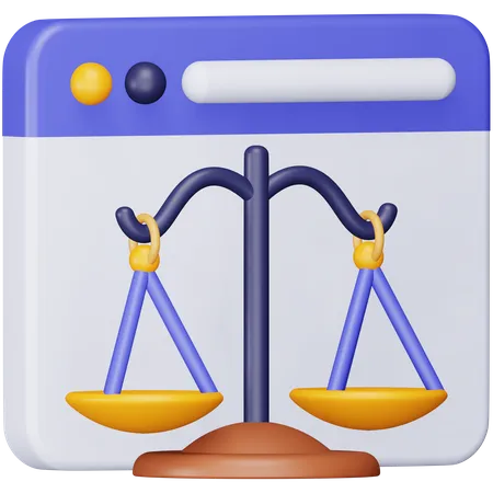 Online Law 3D Icon