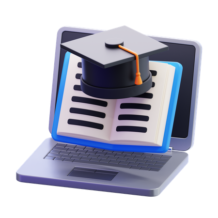 Online Learning  3D Icon