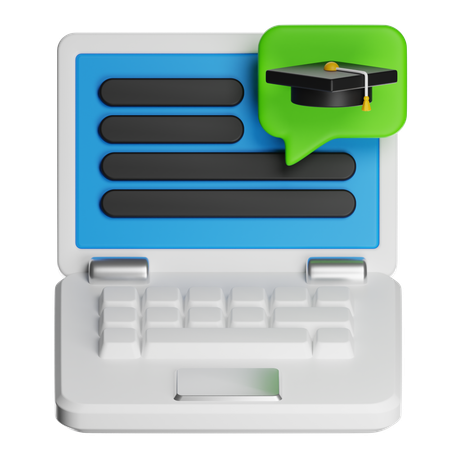 Online Learning  3D Icon