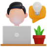 online learning 3d logo