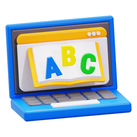 Online Learning  3D Icon