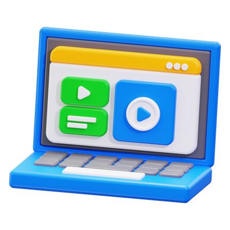 Online Learning  3D Icon