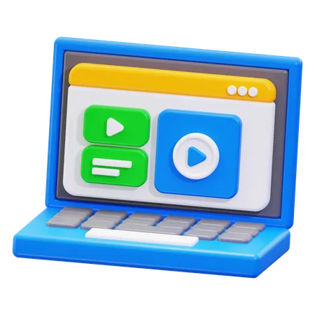 Online Learning  3D Icon