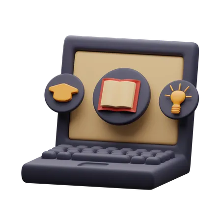 Online learning  3D Icon