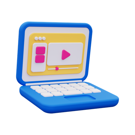 Online Learning  3D Icon