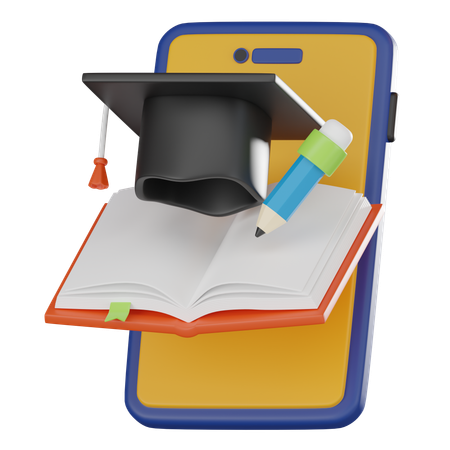 Online Learning  3D Icon