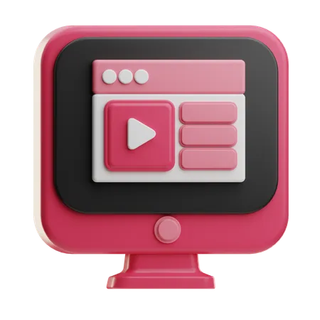 Online Learning  3D Icon