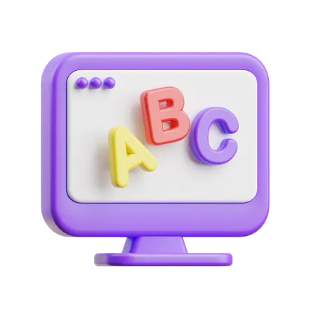 Online Learning  3D Icon