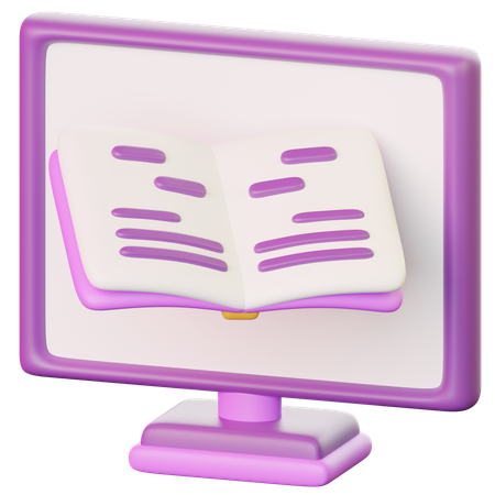 Online Learning  3D Icon