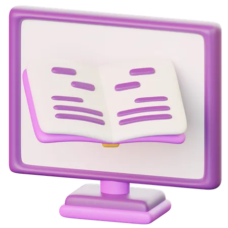 Online Learning  3D Icon