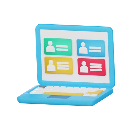 Online Learning  3D Icon