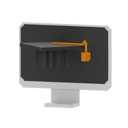 Online Learning  3D Icon