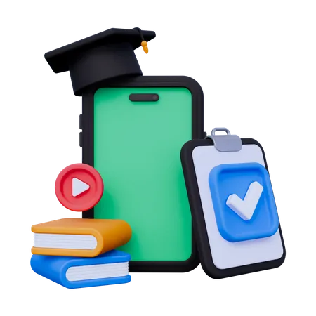 Online Learning  3D Icon