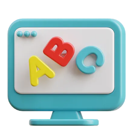 Online Learning  3D Icon