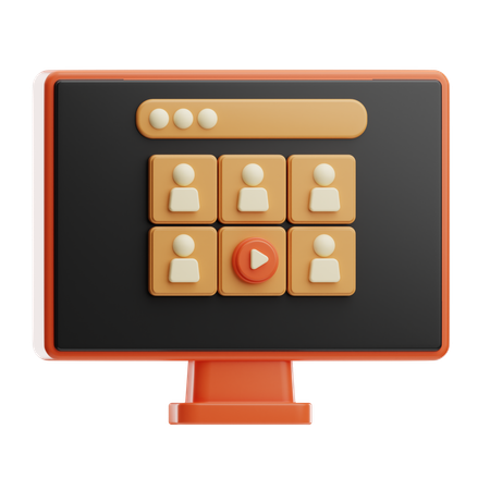 Online Learning  3D Icon