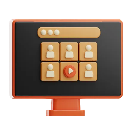 Online Learning  3D Icon