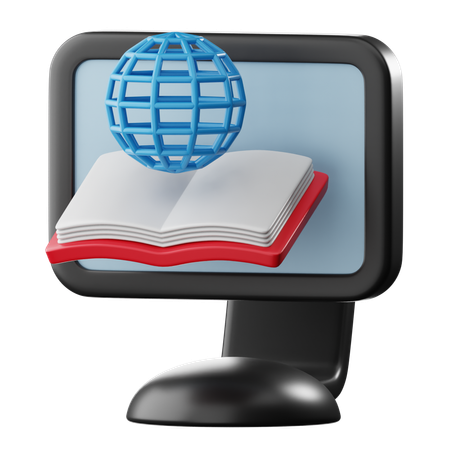 Online Learning  3D Icon