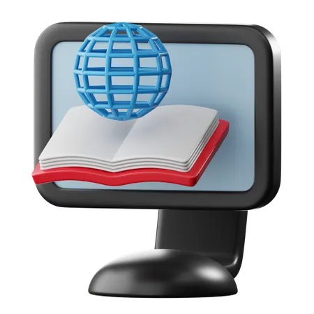 Online Learning  3D Icon