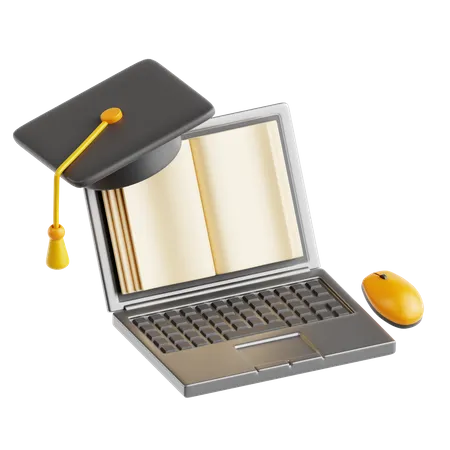 Online Learning  3D Icon