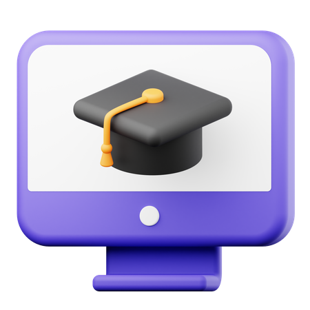 Online Learning  3D Icon