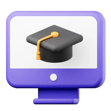 Online Learning  3D Icon