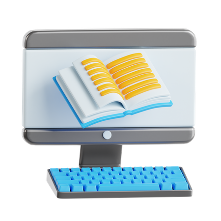 Online Learning  3D Icon