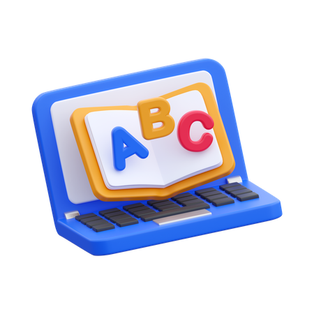 Online Learning  3D Icon