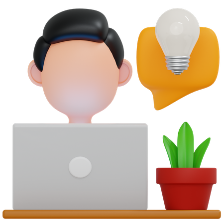 Online Learning  3D Icon