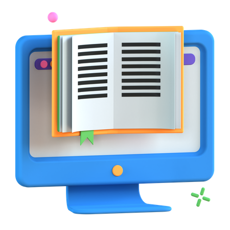 Online Learning  3D Icon