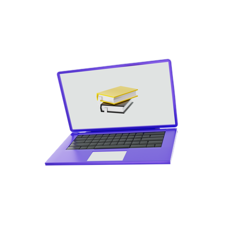 Online Learning  3D Illustration