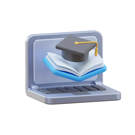 Online Learning  3D Illustration