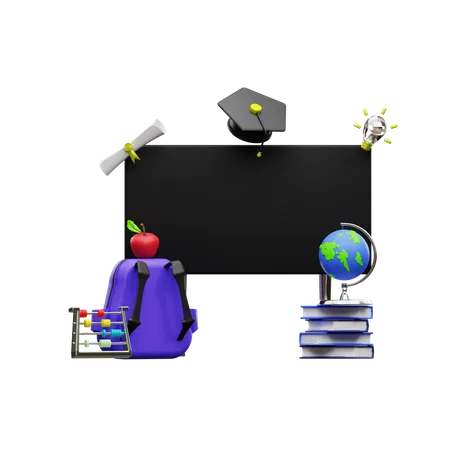 Online Learning  3D Illustration