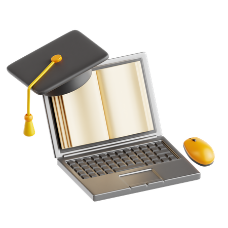 Online Learning  3D Icon