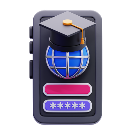 Online Learning App  3D Icon