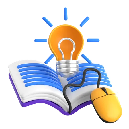 Online learning creative ideas  3D Icon