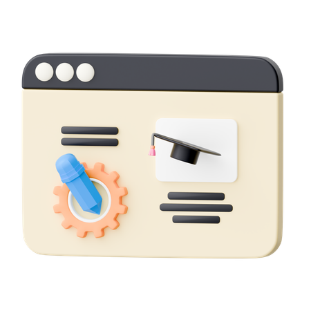 Online lernen  3D Icon