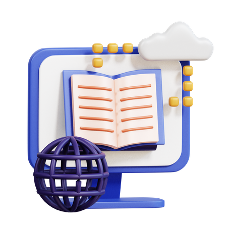 Online Library  3D Icon