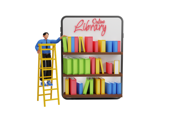 Online library  3D Icon