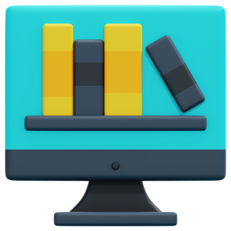 Online Library 3D Icon