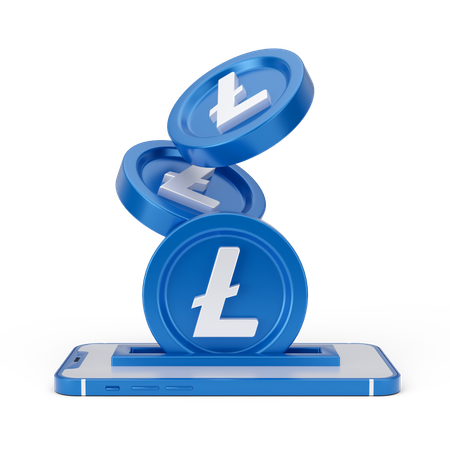 Online Linecoin  3D Icon